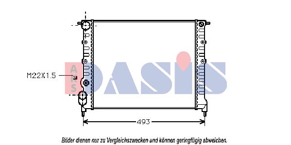 AKS DASIS Radiaator,mootorijahutus 180760N